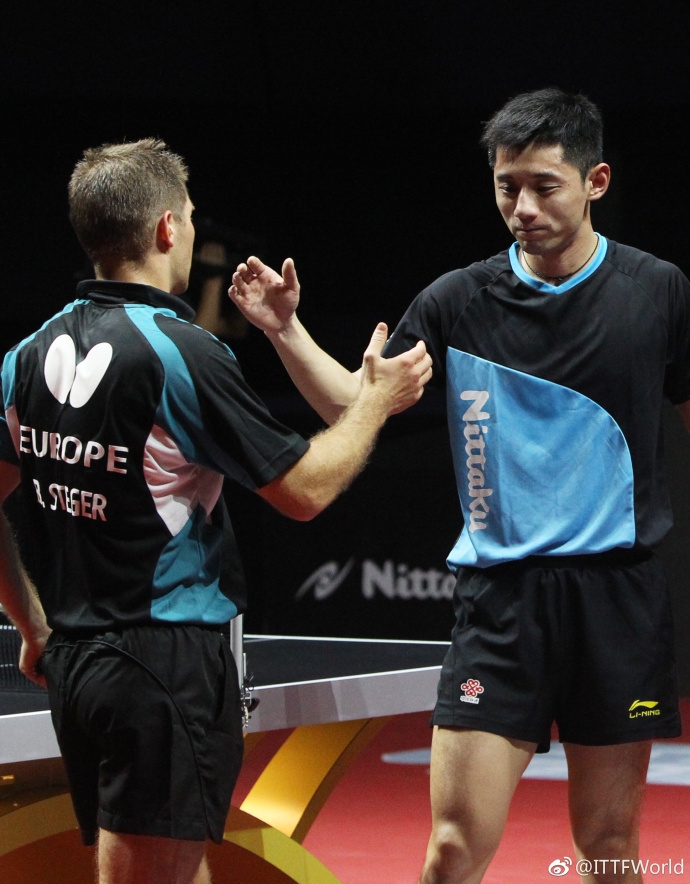 德国队完胜韩国队，张继科统治全场